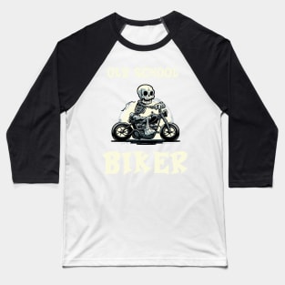 Old School Biker Baseball T-Shirt